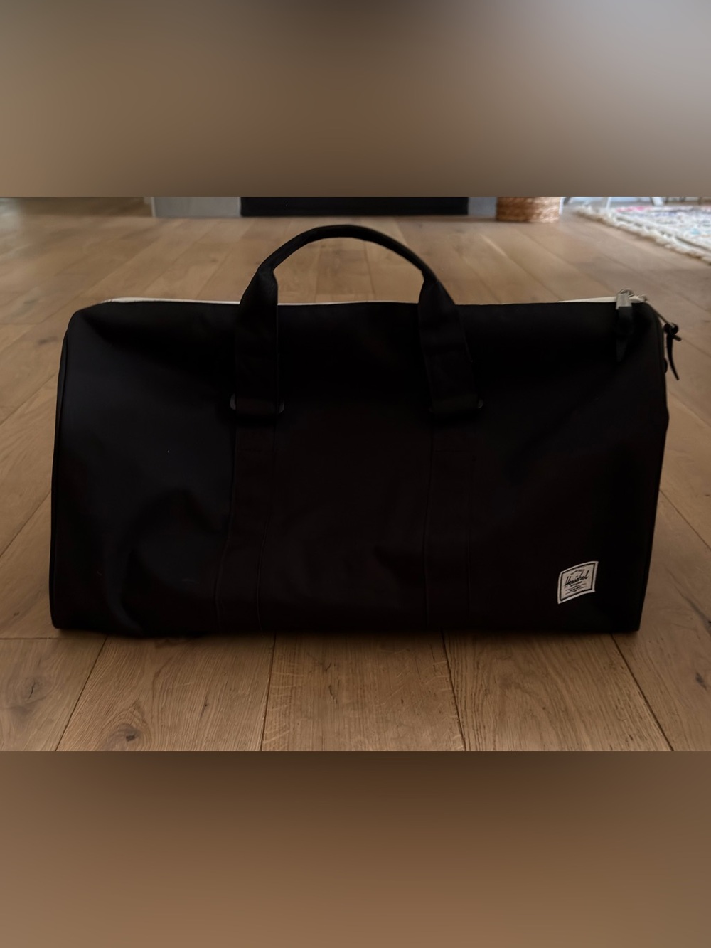 Herschel Supply Co. Novel Duffle Bag Black Red Stripe Weekend Travel Bag